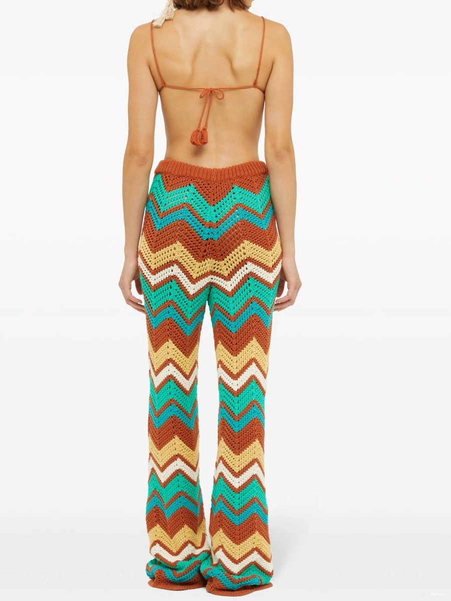 Cheap knit chevron Kaleidoscopic Alanui Women trousers 0412